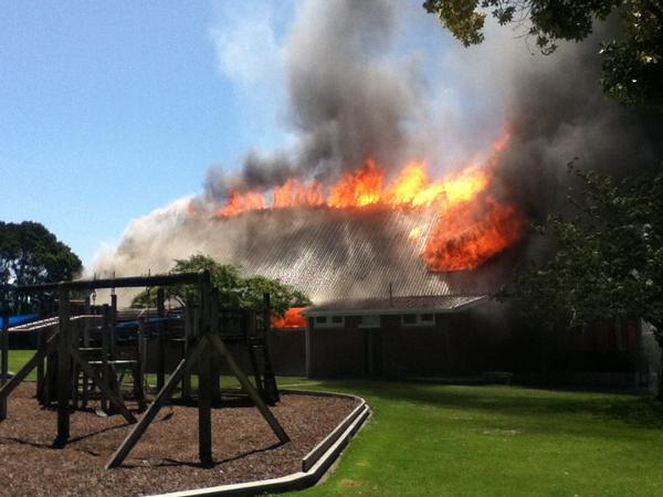  St Philomena's catholic church in New Plymouth was fully ablaze today. The damage is so extensive, it is unlikely to be saved